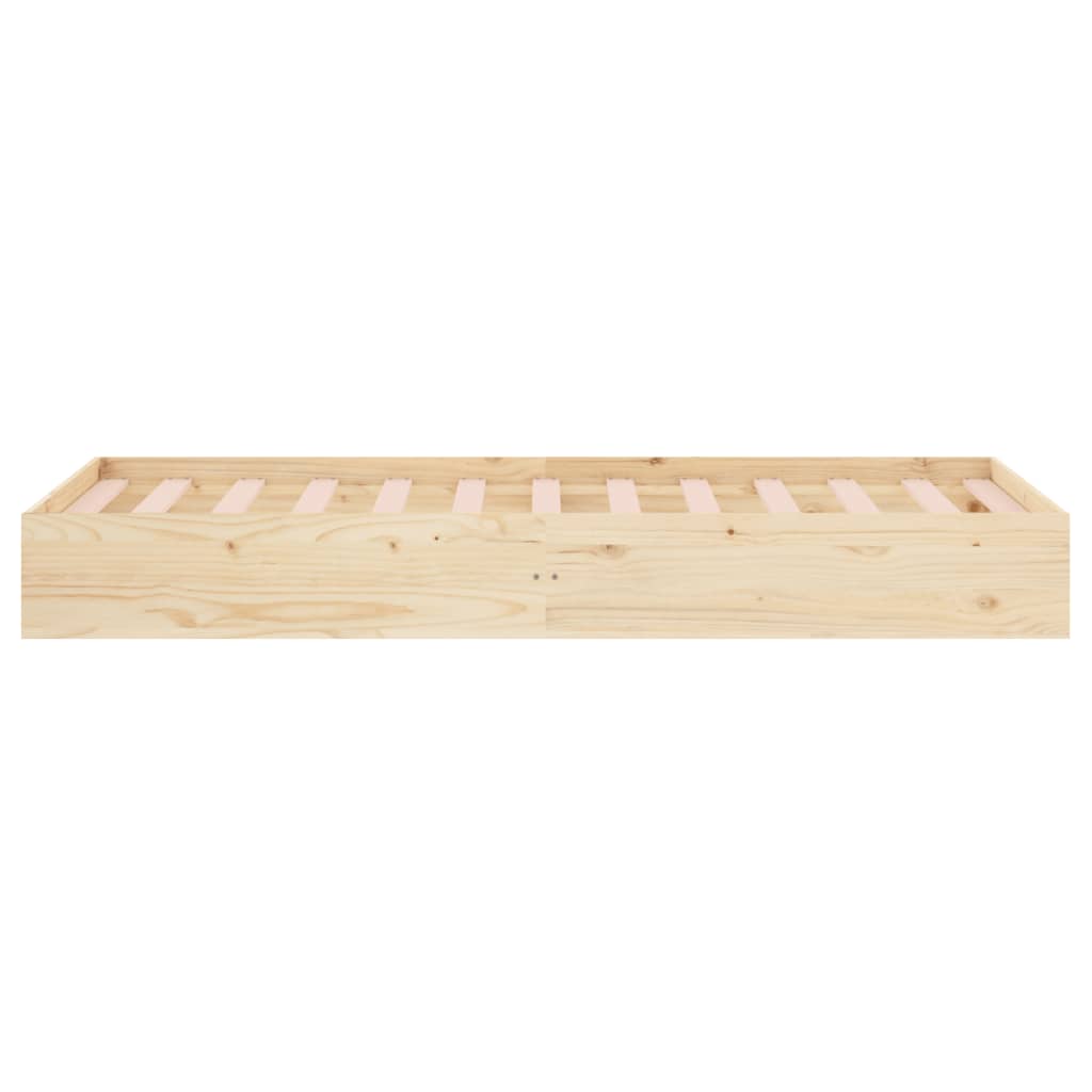 vidaXL Bed Frame without Mattress Solid Wood 90x190 cm Single Single