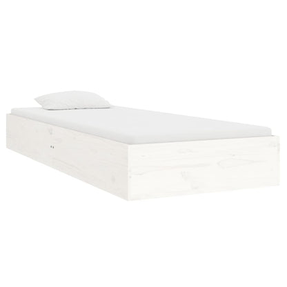 vidaXL Bed Frame without Mattress White Solid Wood 90x190 cm Single Single