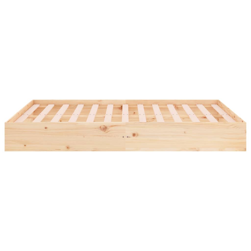 vidaXL Bed Frame without Mattress Solid Wood 120x190 cm Small Double Small Double
