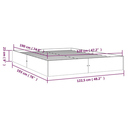 vidaXL Bed Frame without Mattress Solid Wood 120x190 cm Small Double Small Double