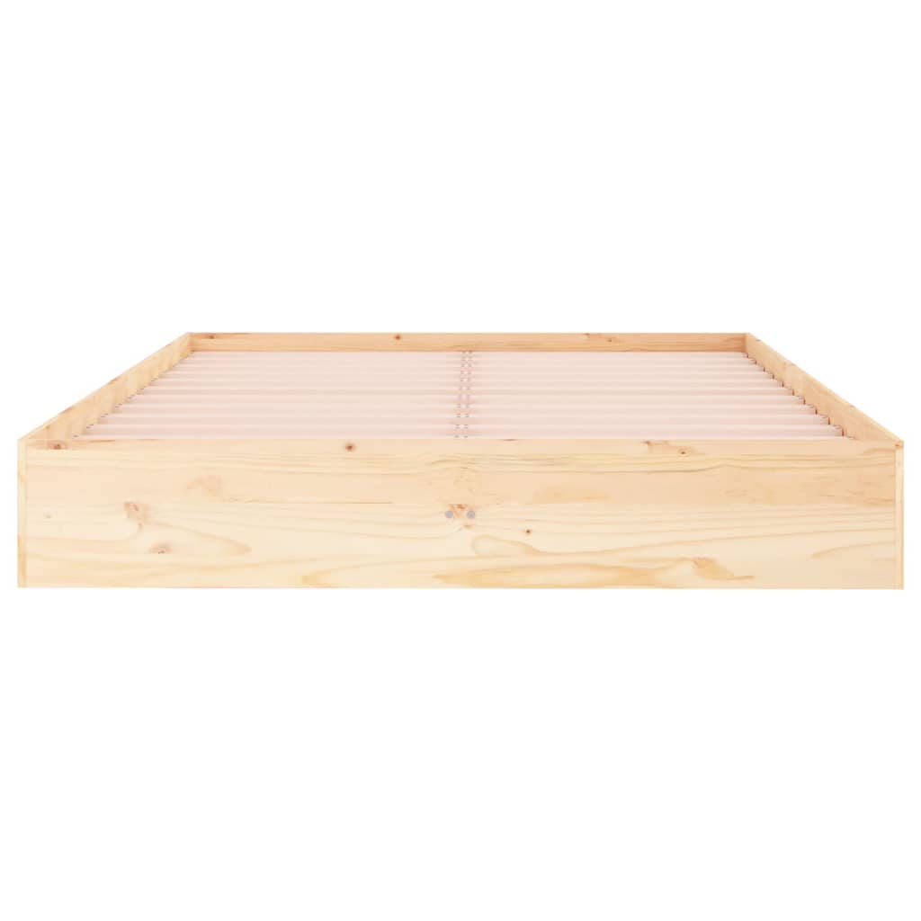 vidaXL Bed Frame without Mattress Solid Wood 135x190 cm Double Double