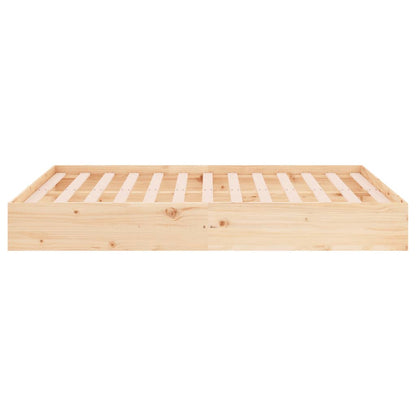 vidaXL Bed Frame without Mattress Solid Wood 135x190 cm Double Double