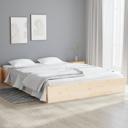 vidaXL Bed Frame without Mattress Solid Wood 135x190 cm Double Double