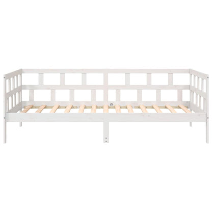 vidaXL Day Bed without Mattress White Solid Wood Pine 90x200 cm