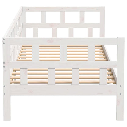 vidaXL Day Bed without Mattress White Solid Wood Pine 90x200 cm