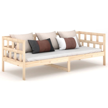 vidaXL Day Bed | Natural wood | Solid pine wood | Single | Convertible
