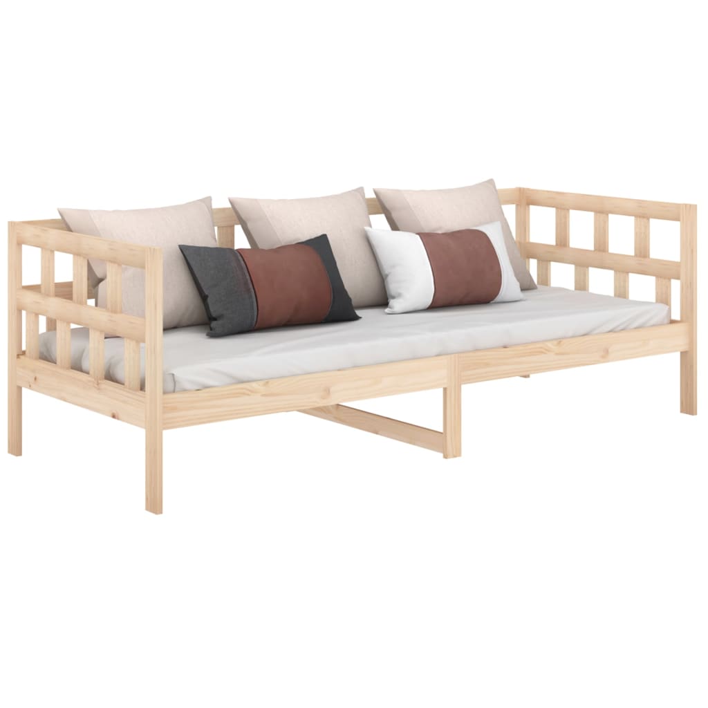 vidaXL Day Bed | Natural wood | Solid pine wood | Single | Convertible