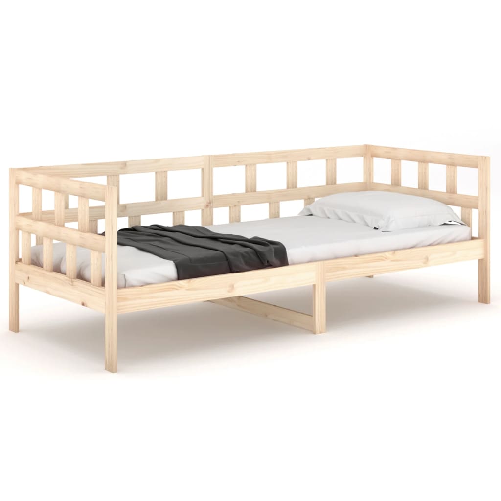 vidaXL Day Bed | Natural wood | Solid pine wood | Single | Convertible