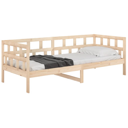 vidaXL Day Bed | Natural wood | Solid pine wood | Single | Convertible