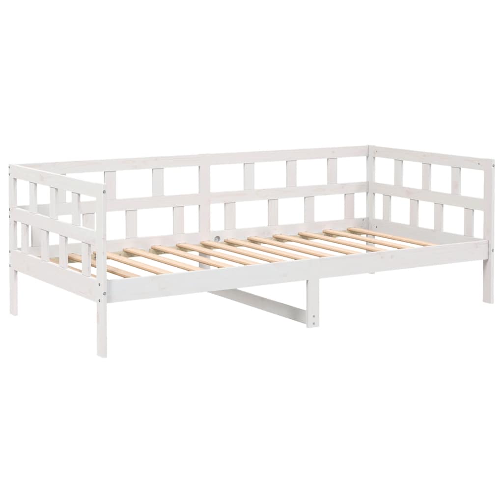 vidaXL Day Bed without Mattress White Solid Wood Pine 80x200 cm