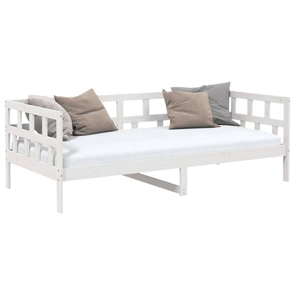 vidaXL Day Bed without Mattress White Solid Wood Pine 80x200 cm
