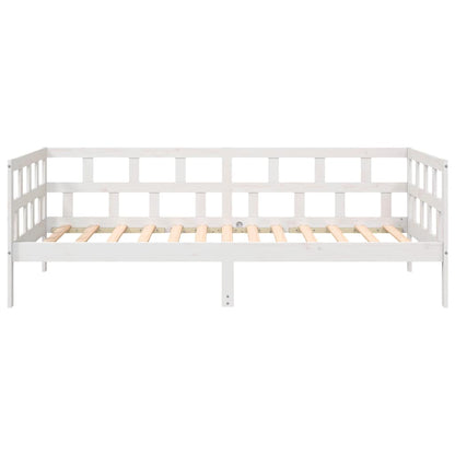 vidaXL Day Bed without Mattress White Solid Wood Pine 80x200 cm