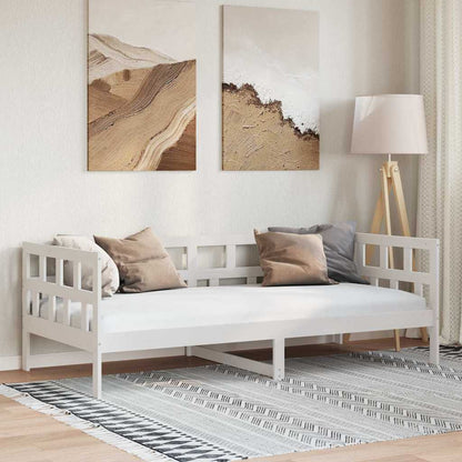 vidaXL Day Bed without Mattress White Solid Wood Pine 80x200 cm