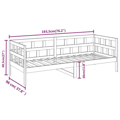 vidaXL Day Bed | Natural wood | Solid pine wood (untreated) | Single