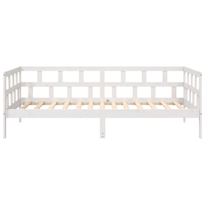 vidaXL Day Bed | White | Solid pine wood | Single