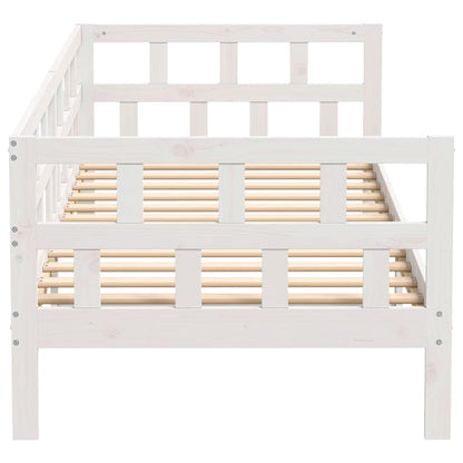 vidaXL Day Bed without Mattress White Solid Wood Pine 90x190 cm Single