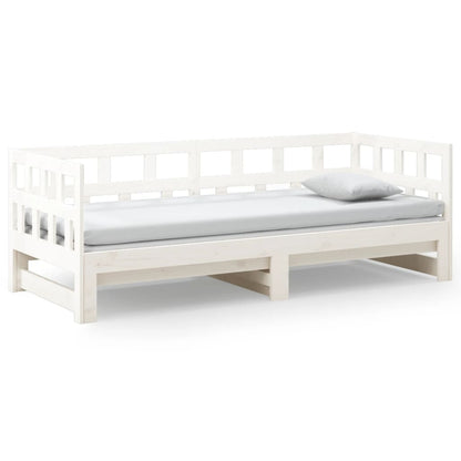 vidaXL Day Bed | White | Solid pine wood | 2x