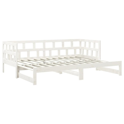vidaXL Day Bed | White | Solid pine wood | 2x