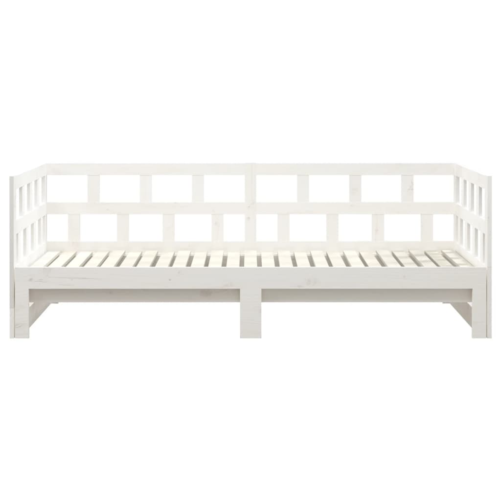 vidaXL Day Bed | White | Solid pine wood | 2x