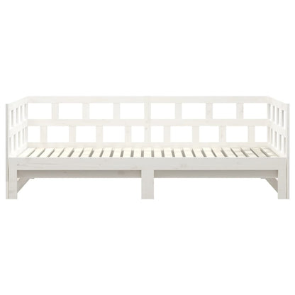 vidaXL Day Bed | White | Solid pine wood | 2x