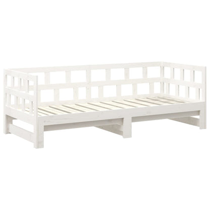vidaXL Day Bed | White | Solid pine wood | 2x