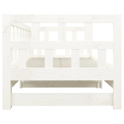 vidaXL Day Bed | White | Solid pine wood | 2x