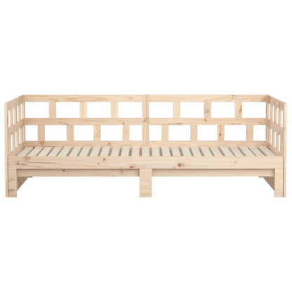 vidaXL Pull-out Day Bed without Mattress Solid Wood Pine 2x(80x200) cm