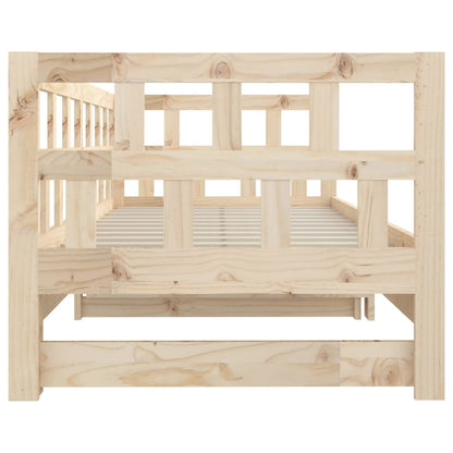 vidaXL Pull-out Day Bed without Mattress Solid Wood Pine 2x(80x200) cm