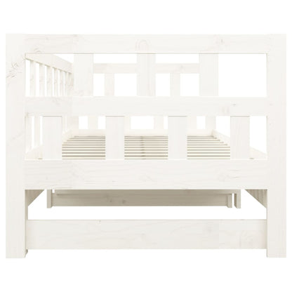 vidaXL Pull-out Day Bed without Mattress White 2x(80x200) cm