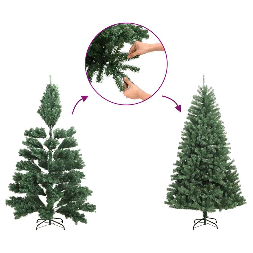 vidaXL Artificial Slim Christmas Tree with Stand 180 cm PVC