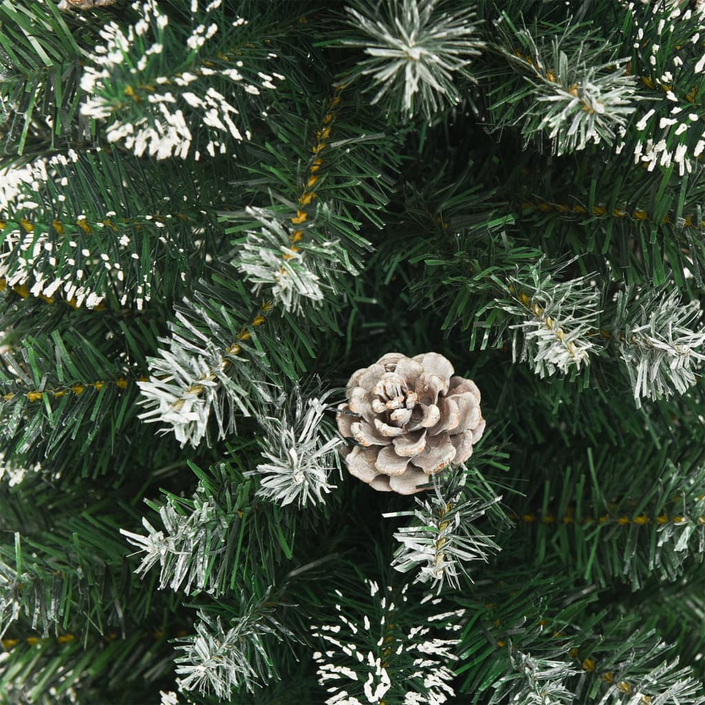 vidaXL Artificial Slim Christmas Tree with Stand 210 cm PVC