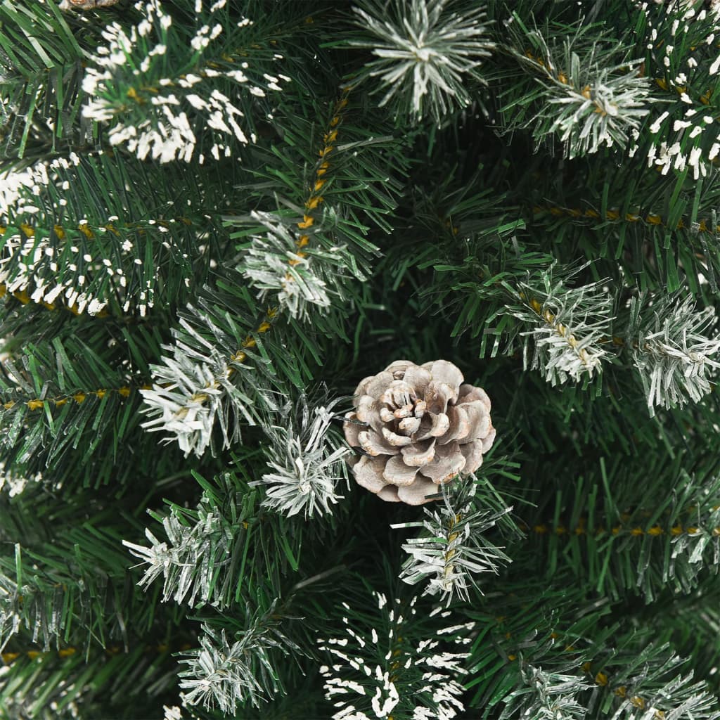 vidaXL Artificial Slim Christmas Tree with Stand 240 cm PVC