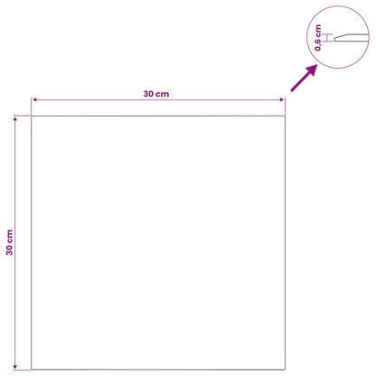 vidaXL Table Top Transparent 30x30 cm Tempered Glass