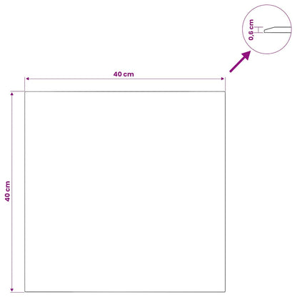 vidaXL Table Top Transparent 40x40 cm Tempered Glass