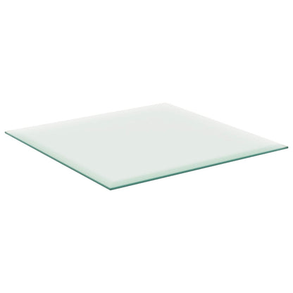 vidaXL Table Top Transparent 40x40 cm Tempered Glass