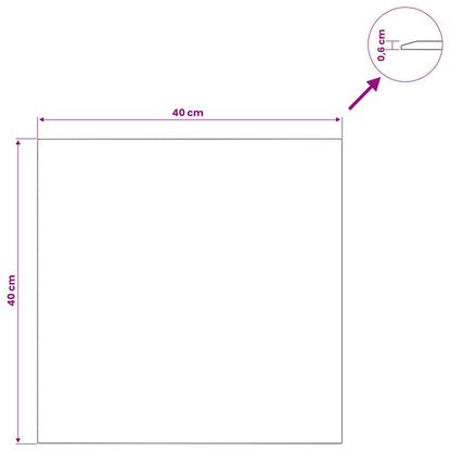 vidaXL Table Top Transparent 40x40 cm Tempered Glass