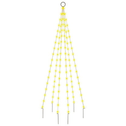 vidaXL Christmas Tree on Flagpole Warm White 108 LEDs 180 cm
