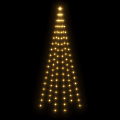 vidaXL Christmas Tree on Flagpole Warm White 108 LEDs 180 cm