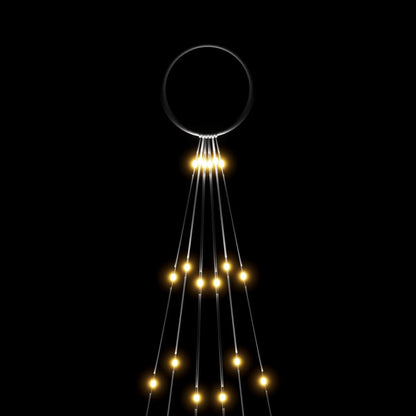 vidaXL Christmas Tree on Flagpole Warm White 108 LEDs 180 cm