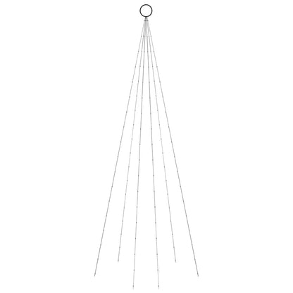 343521 vidaXL Christmas Tree on Flagpole Colourful 108 LEDs 180 cm