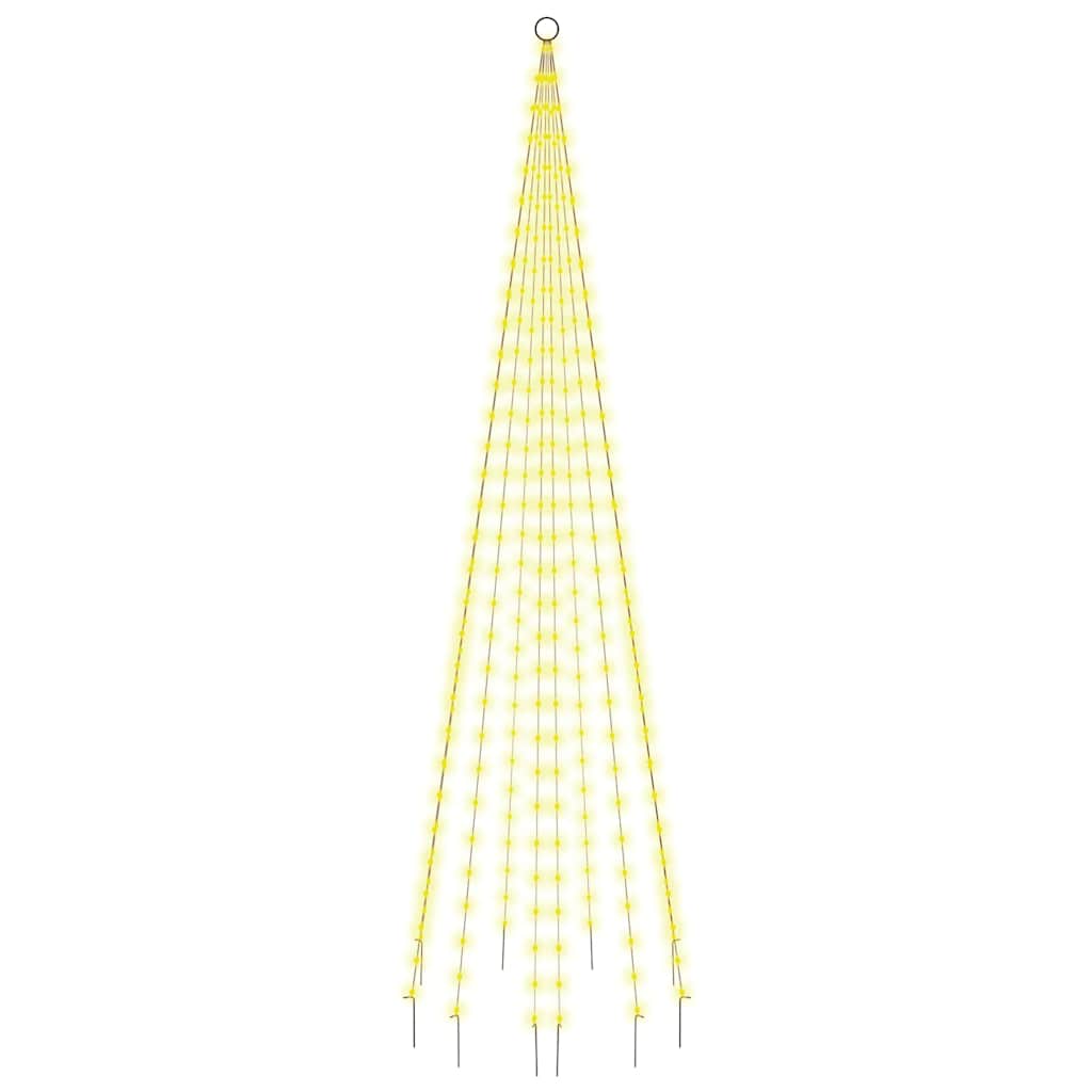 343522 vidaXL Christmas Tree on Flagpole Warm White 310 LEDs 300 cm