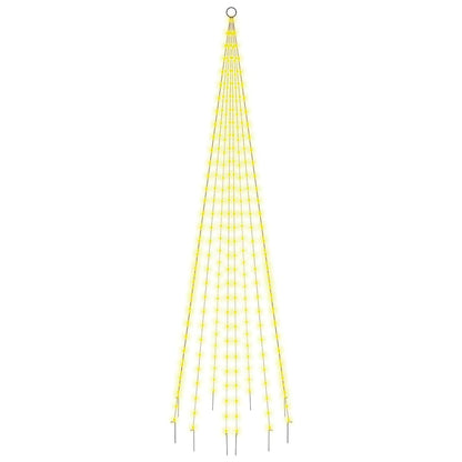 343522 vidaXL Christmas Tree on Flagpole Warm White 310 LEDs 300 cm