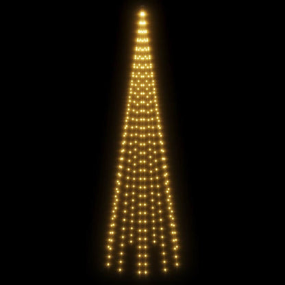 343522 vidaXL Christmas Tree on Flagpole Warm White 310 LEDs 300 cm