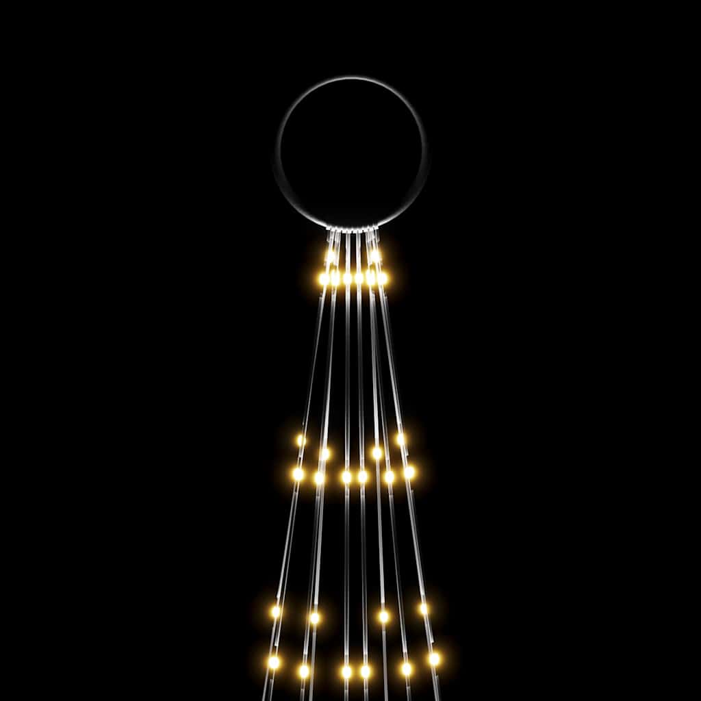 343522 vidaXL Christmas Tree on Flagpole Warm White 310 LEDs 300 cm