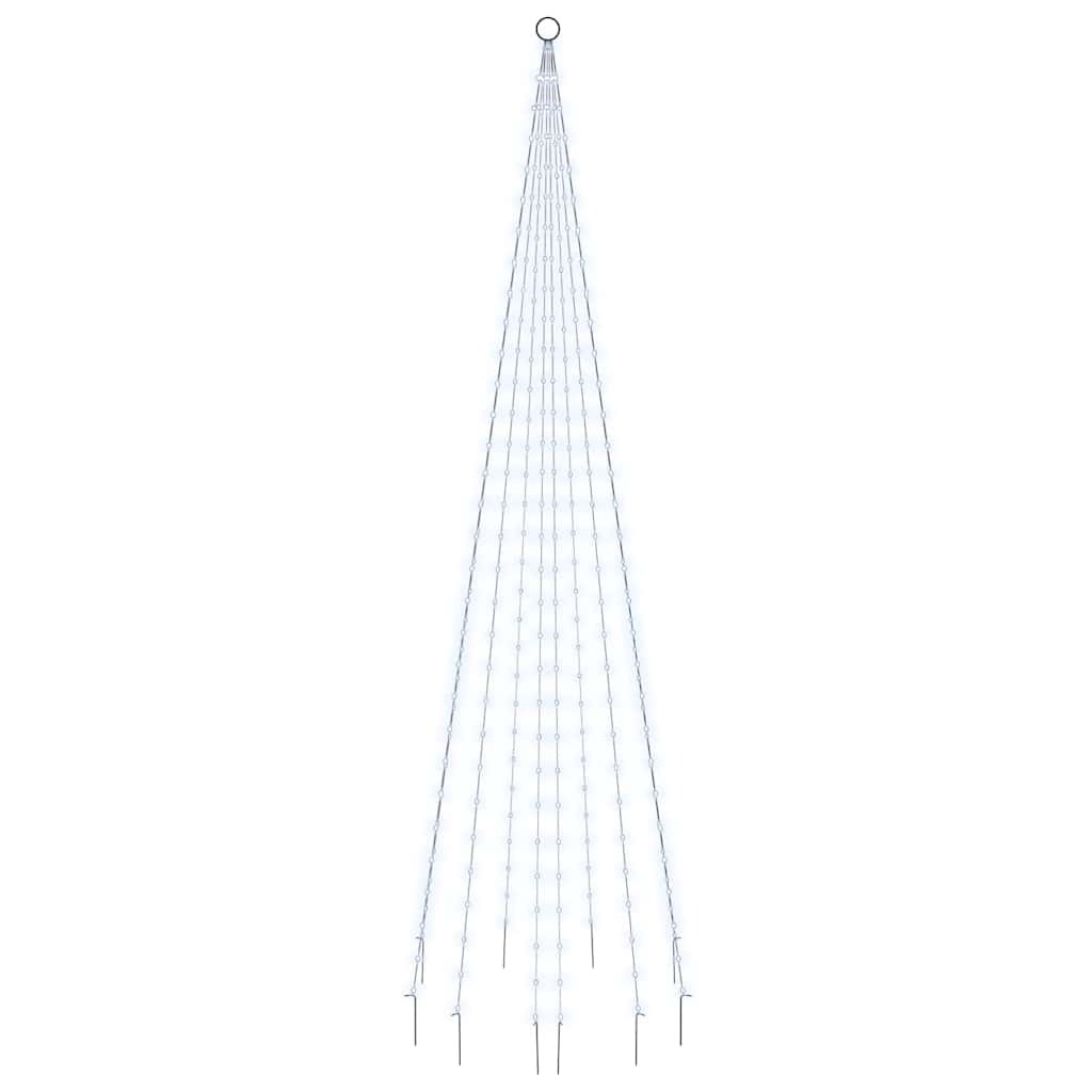 343523 vidaXL Christmas Tree on Flagpole Cold white 310 LEDs 300 cm