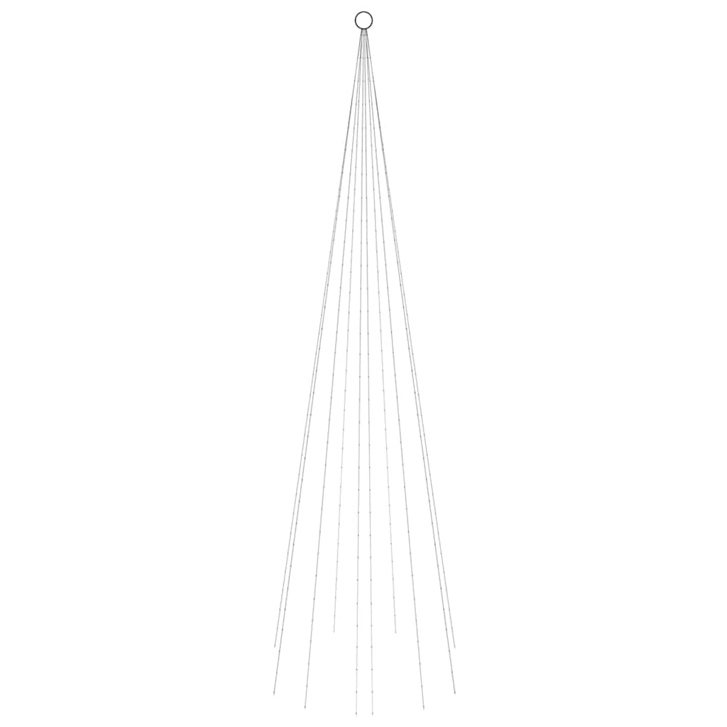 343523 vidaXL Christmas Tree on Flagpole Cold white 310 LEDs 300 cm