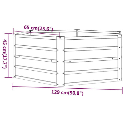 vidaXL Garden Raised Bed Rusty 129x129x45 cm Corten Steel