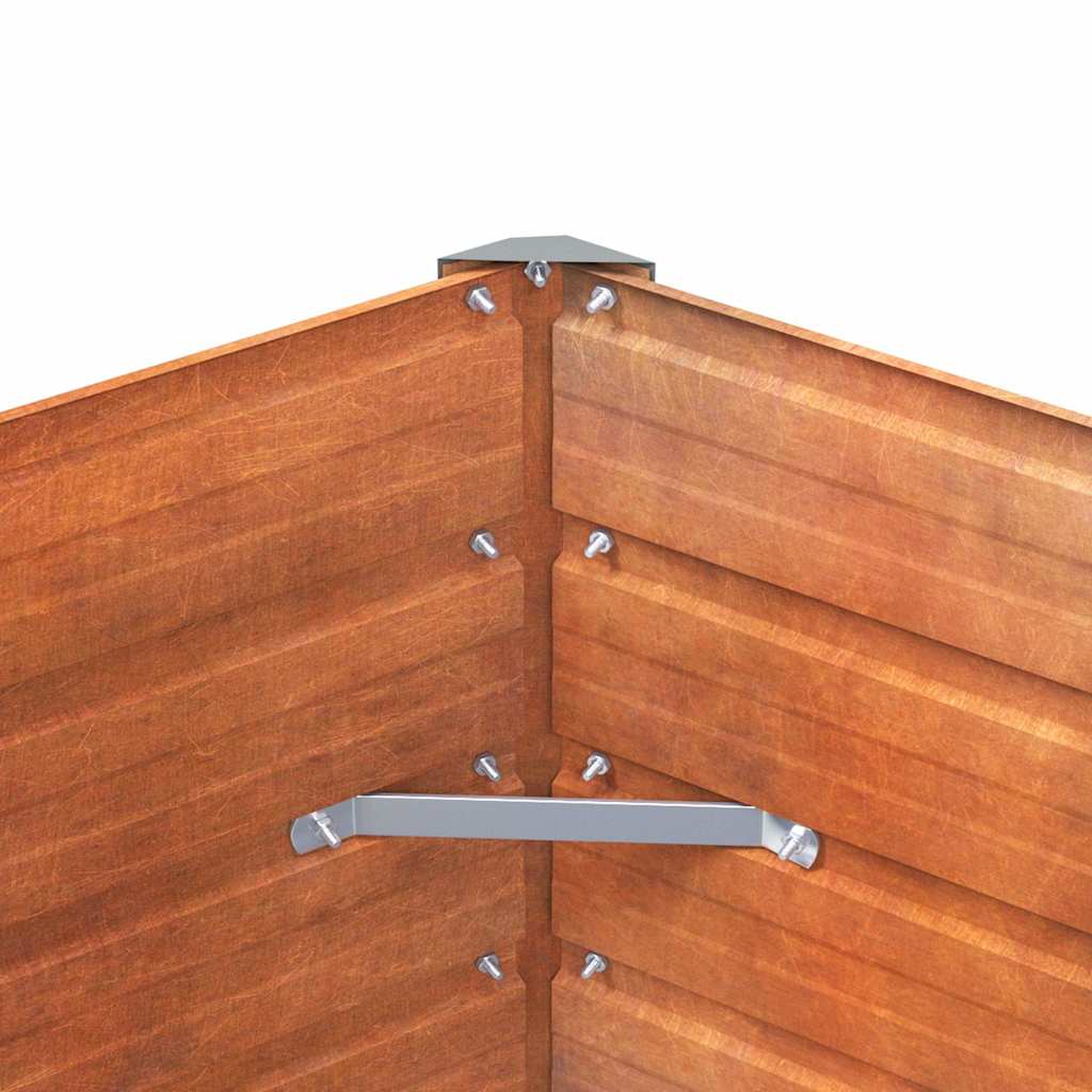 vidaXL Garden Raised Bed Rusty 129x129x77 cm Corten Steel