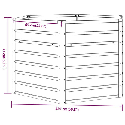 vidaXL Garden Raised Bed Rusty 129x129x77 cm Corten Steel