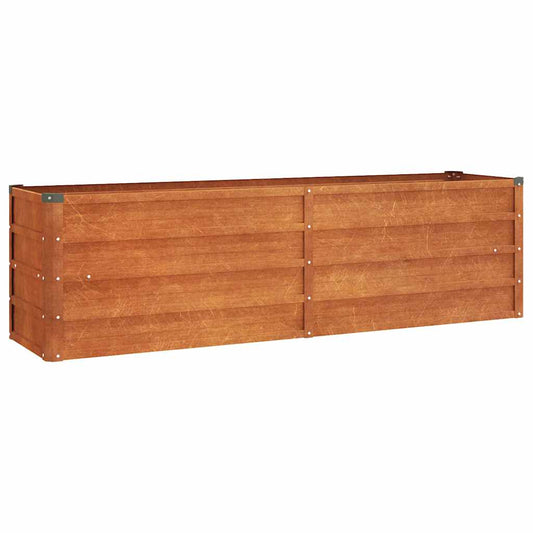 vidaXL Garden Raised Bed | Rusty | Corten steel | Large | Decorative Inlays